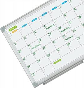img 2 attached to Будьте организованы в течение месяца с двусторонней доской JILoffice для сухого стирания календаря