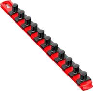 🔧 efficient and versatile: ernst manufacturing 13-inch socket organizer with 11 1/2-inch twist lock clips - red (8416-a) logo