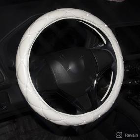 img 4 attached to Eing Leather Car Steering Wheel Cover With Crystals