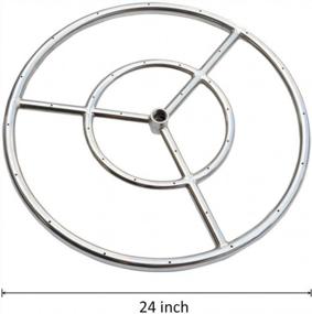 img 1 attached to 24-Inch Double Ring Stainless Steel Fire Pit Burner - Onlyfire