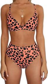 img 4 attached to BTFBM Adjustable Spaghetti Triangle Swimwear Women's Clothing ~ Swimsuits & Cover Ups