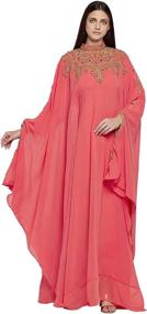 img 4 attached to Kaftan Farasha Caftan Sleeves Evening Women's Clothing ~ Dresses