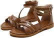 chic and comfortable fralosha women's low heel flat sandals for casual and dressy occasions logo
