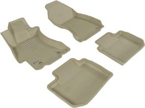 img 4 attached to 🔥 Premium 3D MAXpider All-Weather Floor Mats: Custom Fit for Subaru Impreza, XV & Crosstrek - Tan Kagu Series