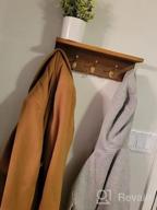 img 1 attached to Organize Your Space With Rustic Homode Wall Mounted Coat Rack With Storage Shelf And 5 Pegs review by Saumeen Shamoon