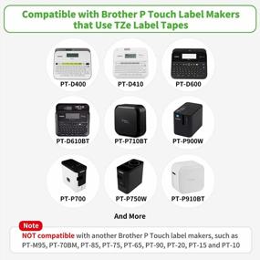 img 3 attached to 5-Pack Brother Ptouch Compatible TZe-241 Label Tape 18Mm 0.7 Inch Black On White Laminated For PTD600 PT-1890C Label Maker, 26.2 Feet (8M)