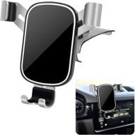 📱 lunqin car phone holder for porsche macan & cayenne 2015-2022 | case-friendly mount for big phones | auto accessories & navigation bracket | interior decor cell phone mount logo