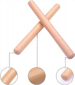 img 2 attached to Wooden Rolling Pin For Baking Dough - Ideal For Bread, Pizza, Pie, Cookies - 11 Inch