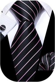 img 4 attached to Upgrade your Style with Barry Wang Classic Necktie Handkerchief Cufflinks Men's Accessories- Explore Ties, Cummerbunds & Pocket Squares