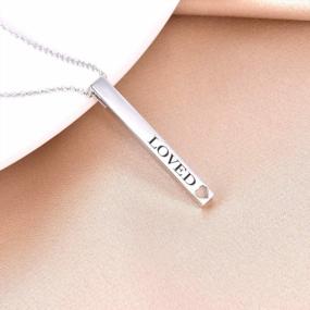 img 3 attached to Sterling Silver Morse Code Necklace | Secret Message Jewelry Gifts For Women
