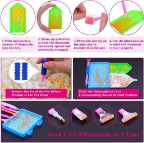 img 1 attached to Diamond Painting Tools and Accessories Kit - Audab 100 Pcs with 5D Diamond Painting Tools and Accessories for Diamond Art and Gem Painting