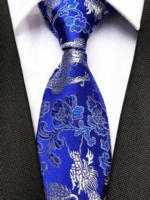 img 3 attached to Classic Paisley Jacquard Handmade Neckties Men's Accessories and Ties, Cummerbunds & Pocket Squares