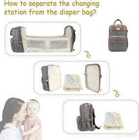 img 1 attached to Gearking Diaper Bag Backpack with Changing Station - Portable 3 in 1 Nappy Backpack with Bassinet Bed Mat Pad - Multifunctional Travel Bag for Baby with Stroller - Large Capacity - Ideal for Men, Dads, and Moms