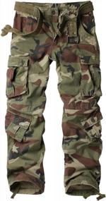 img 4 attached to AKARMY Women's Casual Camouflage Cargo Pants with 8 Pockets for Work and Everyday Wear