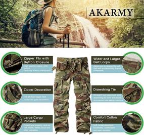img 1 attached to AKARMY Women's Casual Camouflage Cargo Pants with 8 Pockets for Work and Everyday Wear