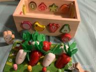 img 1 attached to Gift Toy For Baby Boys Girls 1-3 Years Old: SKYFIELD Montessori Wooden Garden Color Shape Fruit Sorting Orchard Cart Farm Game - Develop Fine Motor Skills! review by Tommy Clement