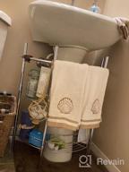 img 1 attached to Under-The-Sink Bathroom Quality Pedestal Storage Rack With 2 Shelves & Hand Towel Bar, Chrome Plated review by Nikki Robinson