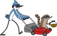 stickers mordecai rigby regular show logo