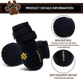 img 2 attached to 🐾 EXPAWLORER Waterproof Dog Shoes - Reflective Rugged Anti-Slip Sole, Paw Protector, Dog Booties for Outdoor Walking - Ideal for Small to Large Dogs