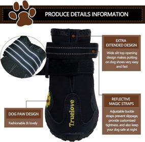 img 1 attached to 🐾 EXPAWLORER Waterproof Dog Shoes - Reflective Rugged Anti-Slip Sole, Paw Protector, Dog Booties for Outdoor Walking - Ideal for Small to Large Dogs