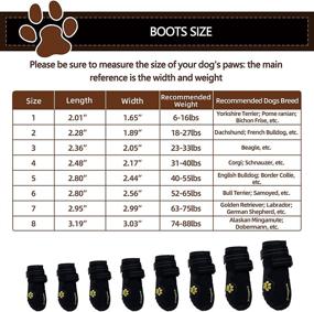 img 3 attached to 🐾 EXPAWLORER Waterproof Dog Shoes - Reflective Rugged Anti-Slip Sole, Paw Protector, Dog Booties for Outdoor Walking - Ideal for Small to Large Dogs