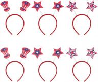 proudly show your patriotism with ivenf's 4th of july party headbands - 6pc set! logo