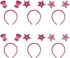 img 4 attached to Proudly Show Your Patriotism With Ivenf'S 4Th Of July Party Headbands - 6Pc Set!