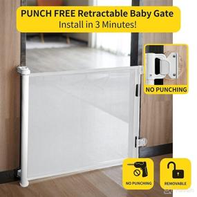 img 3 attached to Punch Free Retractable Doorways Hallways Outdoor（White