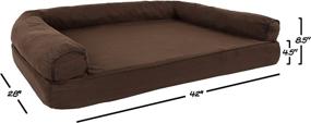 img 2 attached to 🐾 Ultimate Comfort for Pet: Orthopedic Memory Foam Sofa Bed with Foam Stuffed Bolsters in Various Sizes