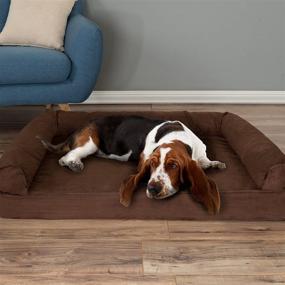 img 3 attached to 🐾 Ultimate Comfort for Pet: Orthopedic Memory Foam Sofa Bed with Foam Stuffed Bolsters in Various Sizes