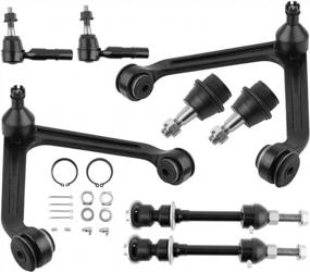 img 4 attached to 8Pcs Front Suspension Kit Compatible With 2002-2005 Dodge Ram 1500 2WD 5-Lug Models By AUTOSAVER88 Upper Control Arm Kit.