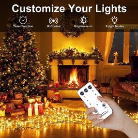 img 3 attached to LIGHTSHARE 1000LED 328FT String Lights Warm White, 8 Modes 30V Plug In Fairy Lights With Remote Control For Home Garden Yard Christmas Wedding Holiday Party Thanksgiving Festival Decoration