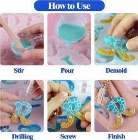 img 1 attached to 164-Piece Resin Molds Kit For DIY Crafting - Includes Alphabet And Ornament Silicone Molds, Drill And Keychain Supplies For Epoxy Casting And Keychain Making - Ideal For Beginners And Experts Alike!