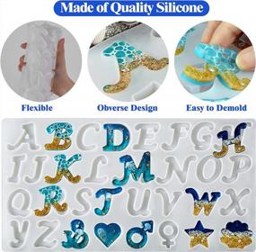img 2 attached to 164-Piece Resin Molds Kit For DIY Crafting - Includes Alphabet And Ornament Silicone Molds, Drill And Keychain Supplies For Epoxy Casting And Keychain Making - Ideal For Beginners And Experts Alike!