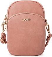 👜 tibes small crossbody phone bag - vegan leather shoulder bags with triple zip wallet - lightweight purse for women - handbags & wallets via crossbody bags logo