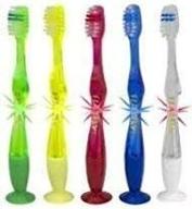 dr. fresh firefly: оригинальная световая таймерная зубная щетка 🦷 для детей - 12 штук с присоской и мягкими щетинками. логотип