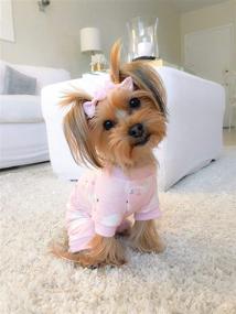 img 1 attached to 🐾 Stylish Parisian Pet Dog Pajamas - Adorable Cat/Dog Onesie for Small to Large Pets, Cozy Puppy Clothes for Holidays/Travel/Gifts, Ideal for Both Male and Female Pets
