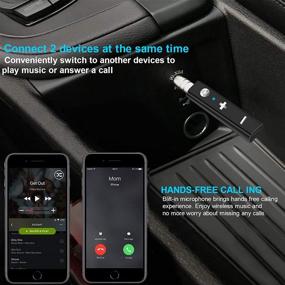 img 2 attached to 🎧 Bluetooth Receiver, Wireless Bluetooth 5.0 Car Adapter with Clip Design for Home/Car Audio, Wired Speakers/Headphones, Handsfree Calls