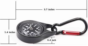 img 3 attached to Portable Metal Survival Compass Keychain: DETUCK For Hiking, Camping & Outdoors