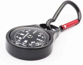 img 1 attached to Portable Metal Survival Compass Keychain: DETUCK For Hiking, Camping & Outdoors