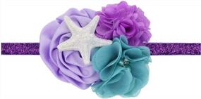 img 1 attached to Starfish Mermaid Flower Headbands Pcs Set