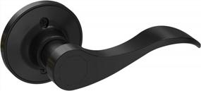 img 4 attached to TICONN Black Door Handle - Traditional Wave Style Matte Black Reversible Lever For Interior Doors & Closets (Dummy, 1-Pack W/ Screws On Lever Side)