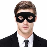 suede faux leather masquerade mask for men - idoxe black venetian mardi gras party accessory logo