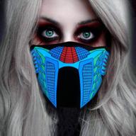 light up your halloween with neon led scary cosplay mask - perfect for festival parties! logo
