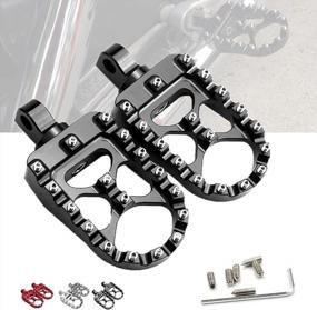 img 2 attached to Harley Sportster Motorcycle Handguards And Footpegs - Stainless Steel & CNC Wide Fat Design, Black