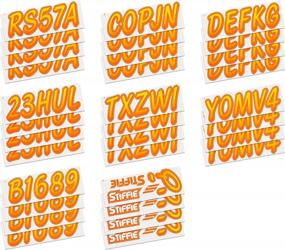 img 1 attached to 3" Alpha-Numeric Registration Stickers For Boats & PWC - Stiffie Whipline Yellow/Orange