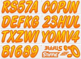img 2 attached to 3" Alpha-Numeric Registration Stickers For Boats & PWC - Stiffie Whipline Yellow/Orange