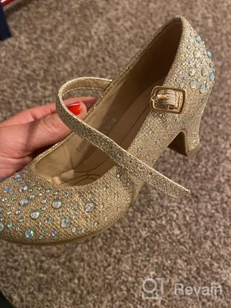 img 1 attached to Shine Bright with SYCO Sparkling Rhinestone Glitter Leatherette Girls' Shoes review by James Khalifa