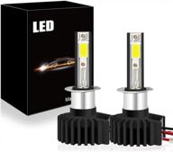 upgrade your car's headlights with h8 led bulbs - super bright, waterproof and halogen lamp replacement | 2-pack (h1) logo