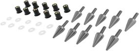 img 3 attached to 🏍️ Enhance Your Motorcycle's Windshield with Rolling Gears Aluminum Spike Bolts: 10-Piece Set in Striking Gray